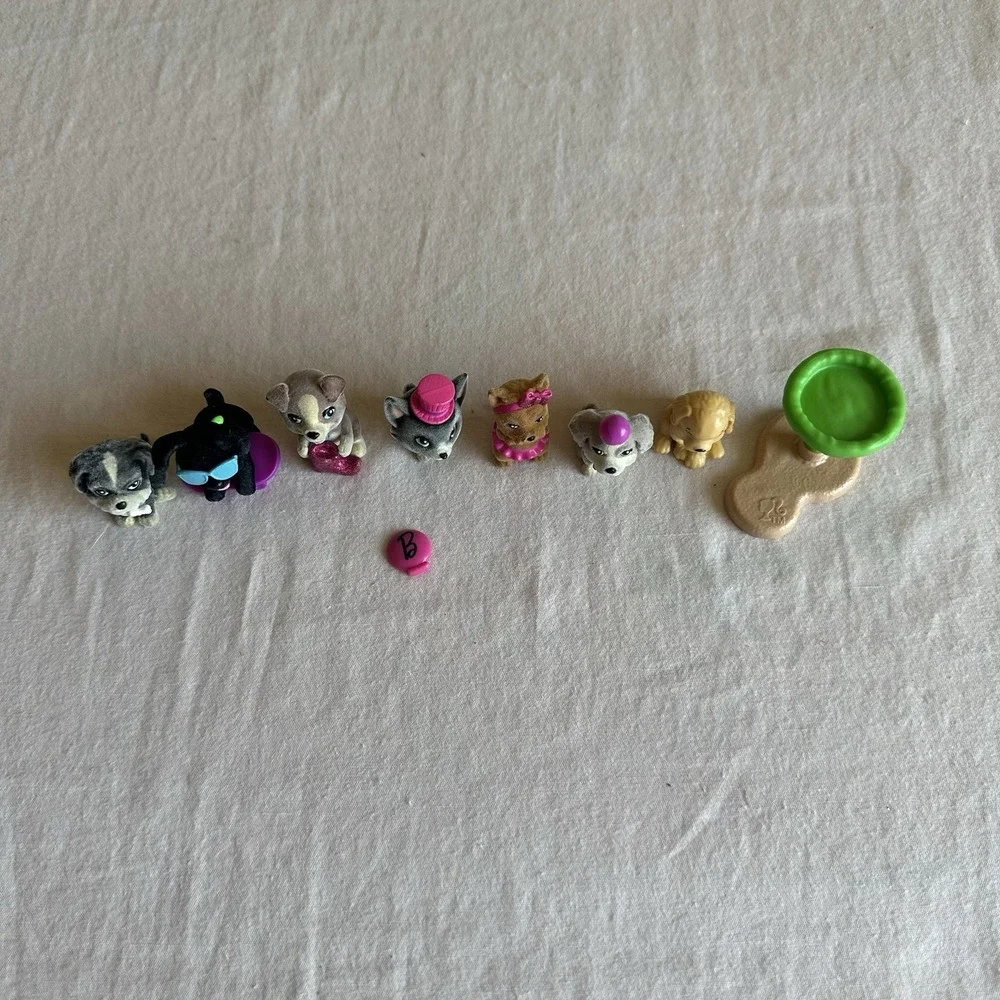 6 Barbie Pets Blind Bag Dogs Figures Flocked Replacement Piece Vet Animal & More